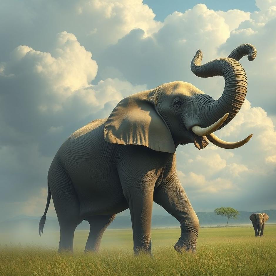 Dream : Huge elephant in a dream