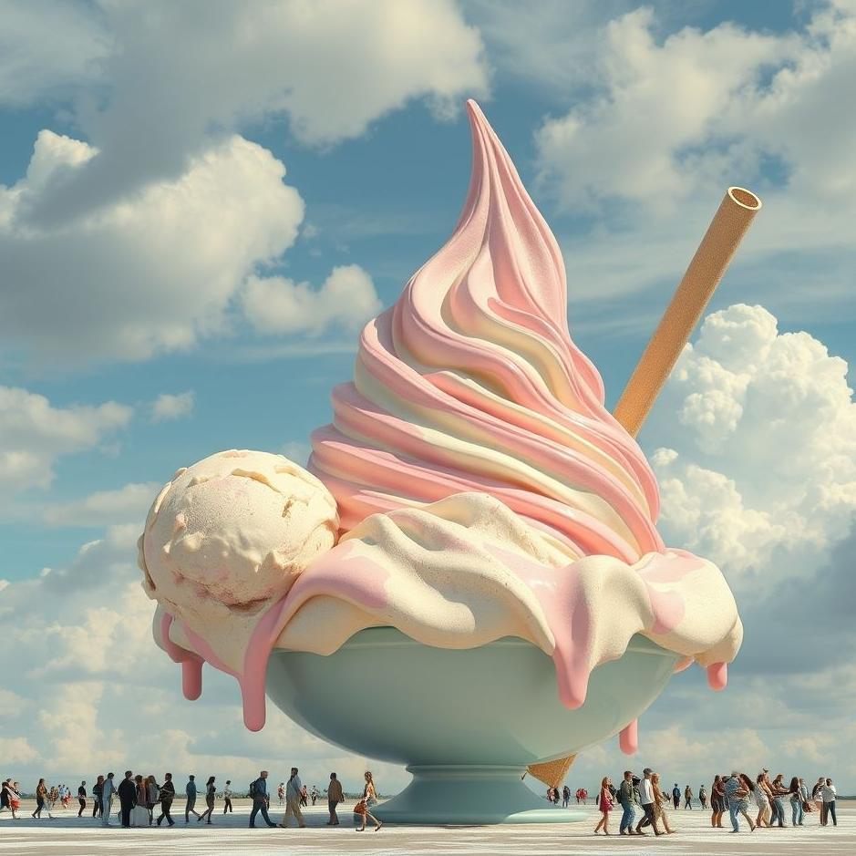 Dream : Huge ice cream in a dream
