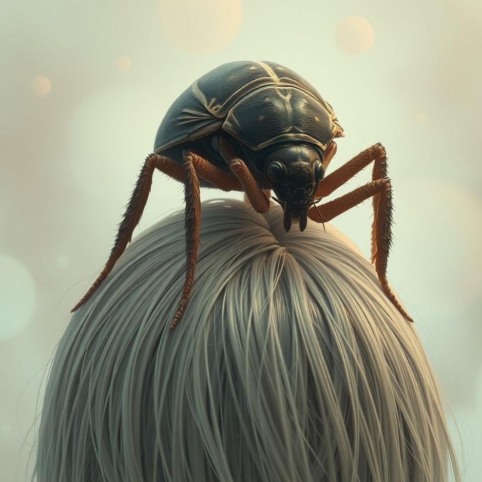 Dream : Huge lice on your head in a dream