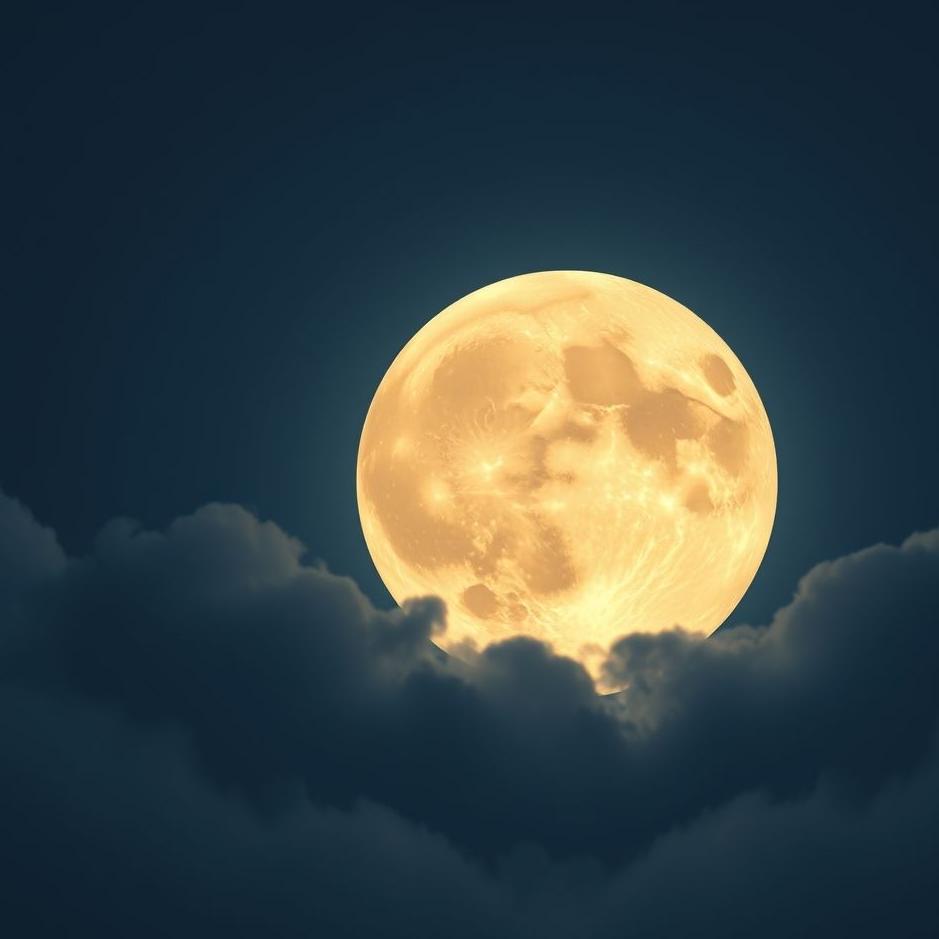 Dream : Huge moon in a dream