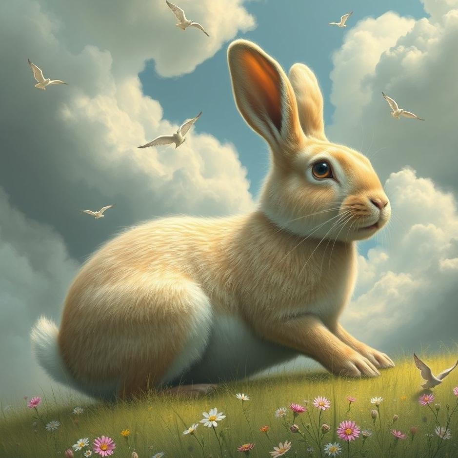Dream : Huge rabbit in a dream