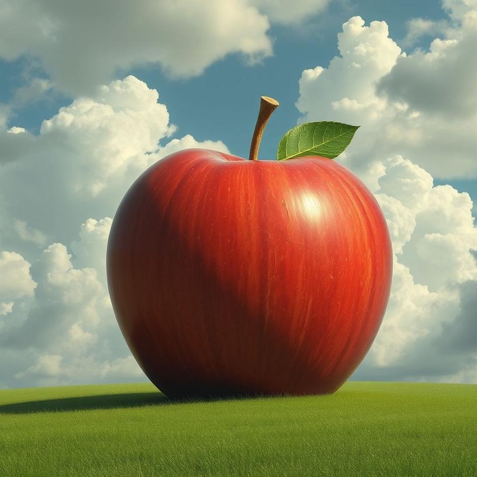 Dream : Huge red apple in a dream