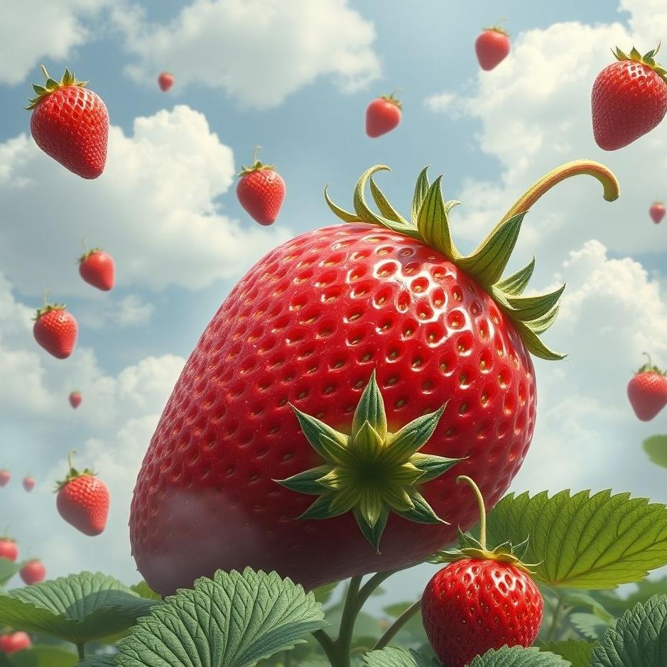 Dream : Huge red strawberry in a dream