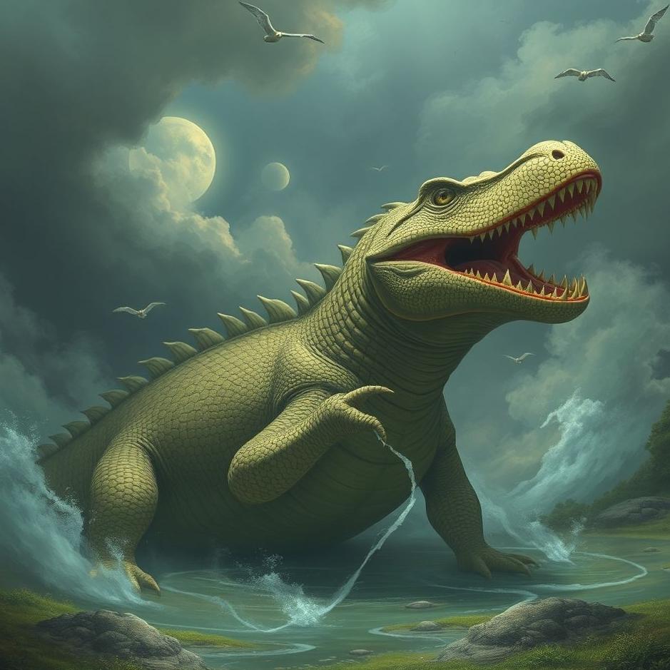 Dream : Huge reptile in a dream