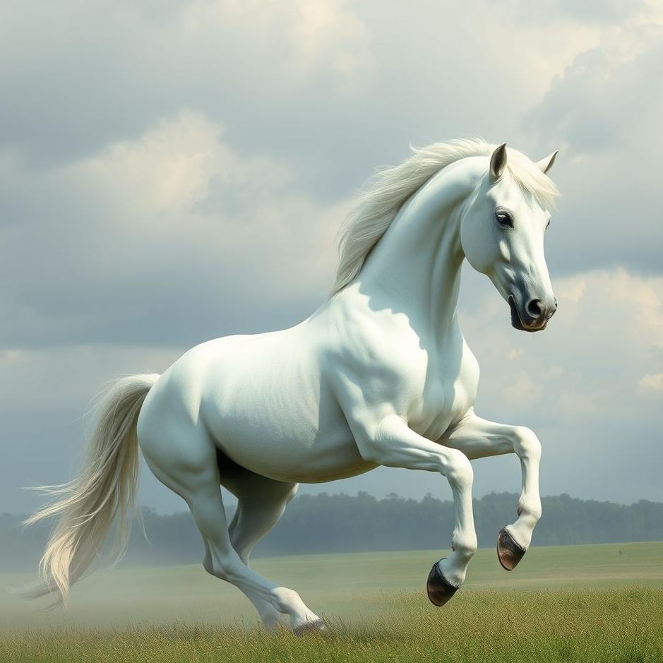 Dream : Huge white horse in a dream