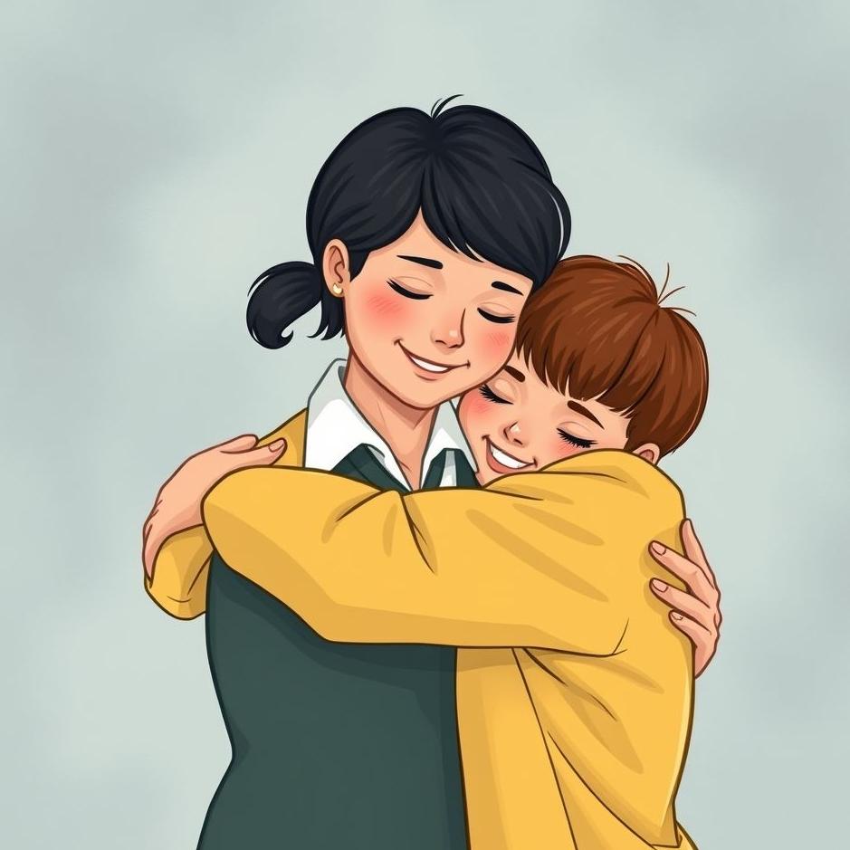Dream : Hugging a primary school teacher in a dream