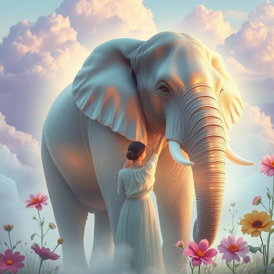 Dream : Hugging an elephant in a dream