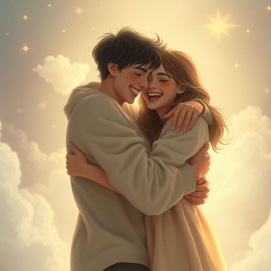 Dream : Hugging while laughing in a dream