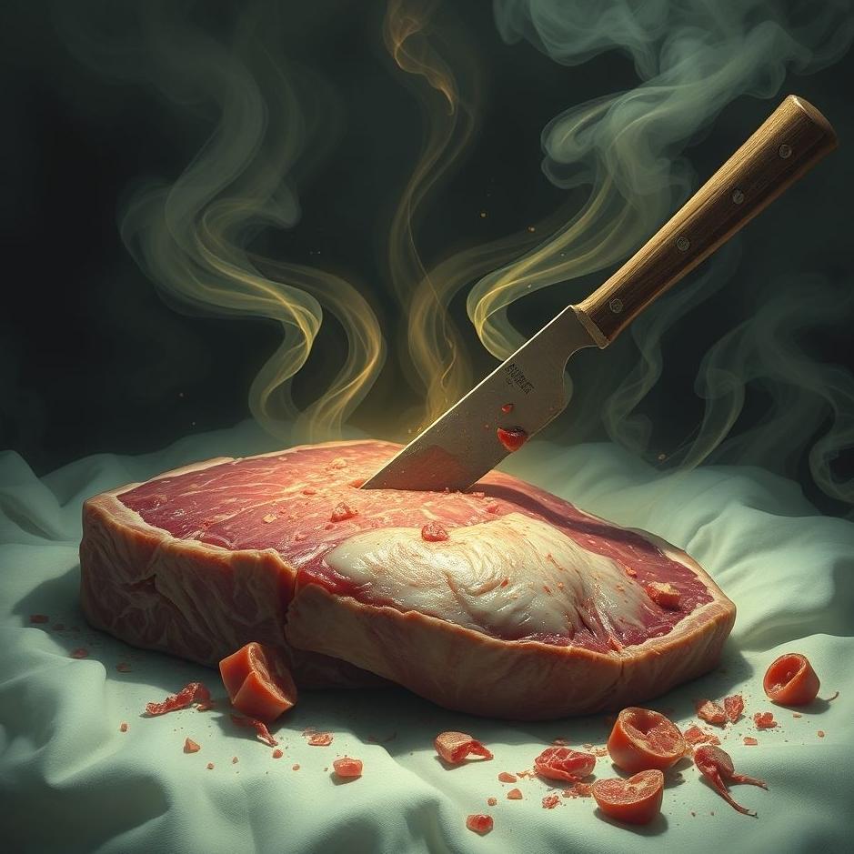 Dream : Human flesh being chopped in a dream