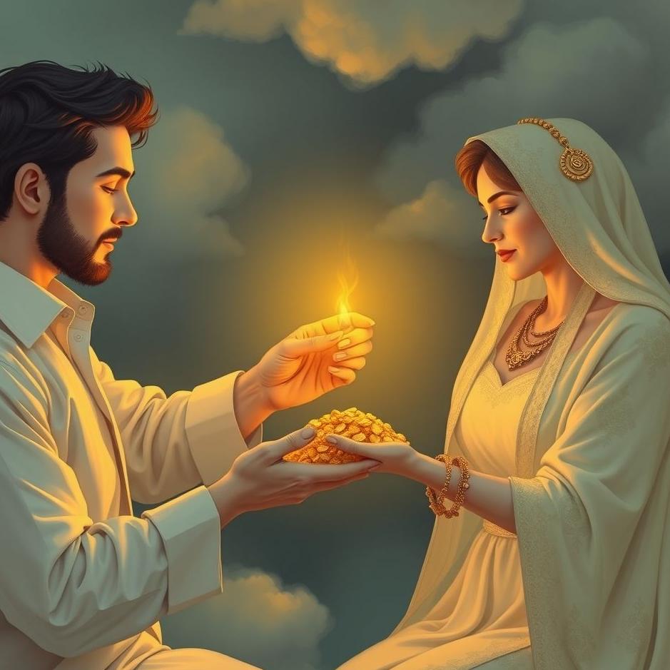 Dream : Husband giving gold to his wife in a dream