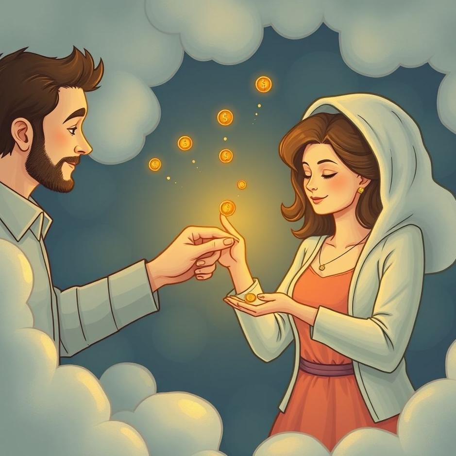 Dream : Husband giving his wife coins in a dream