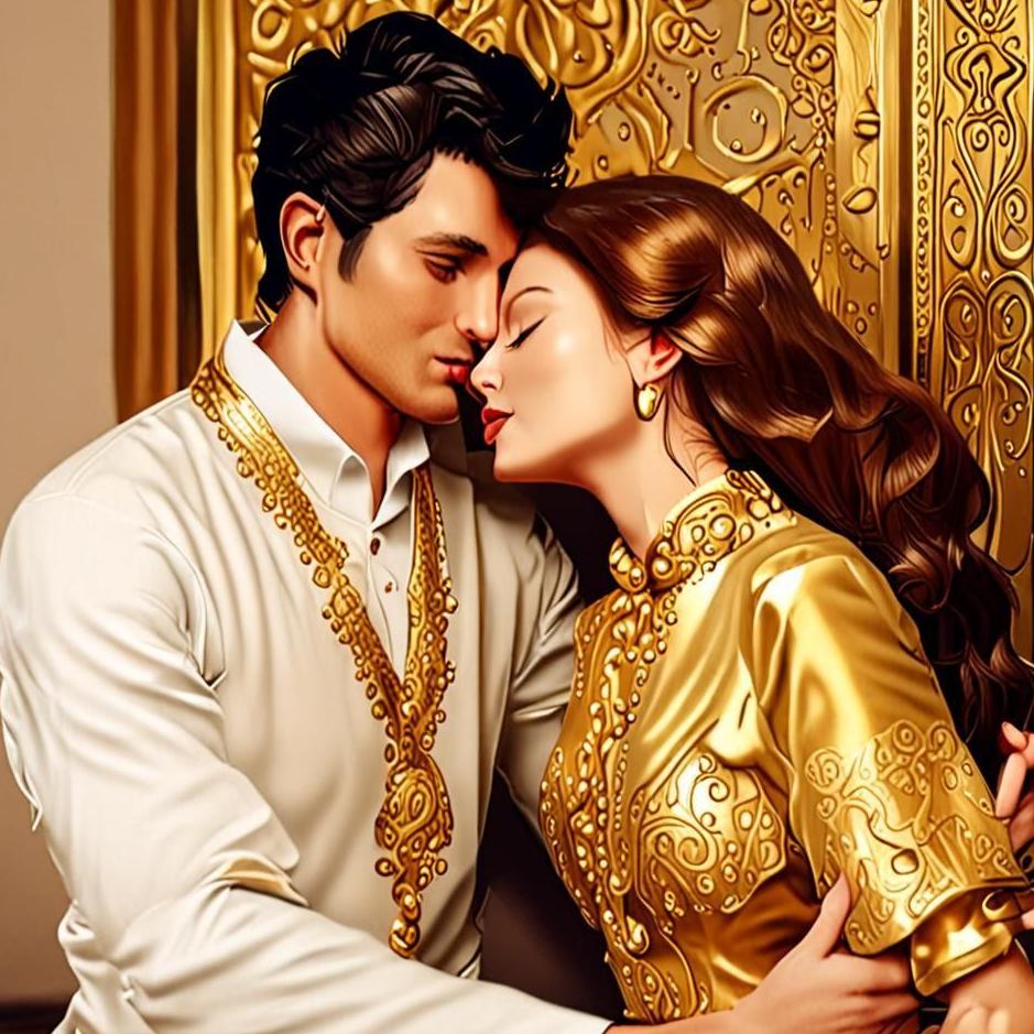 Dream : Husband putting gold on his wife in a dream