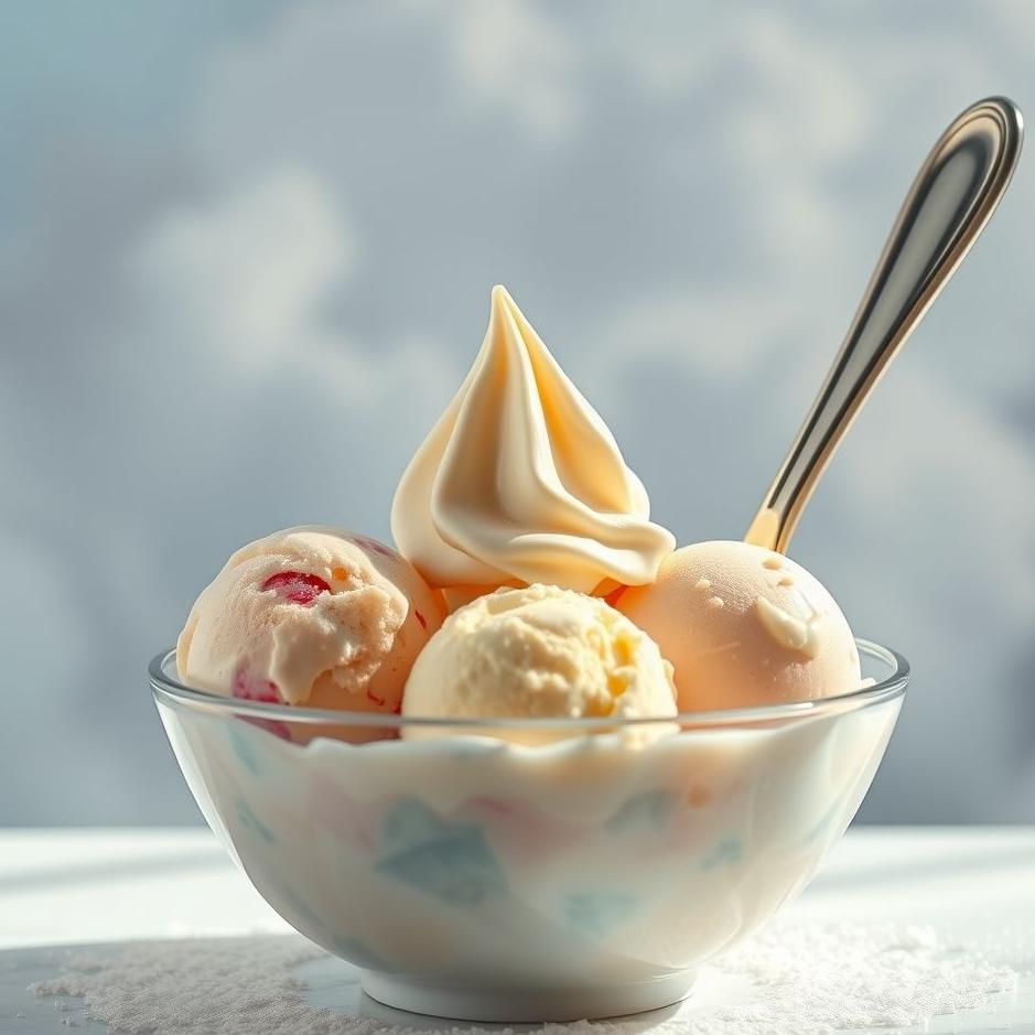 Dream : Ice cream in a bowl in a dream