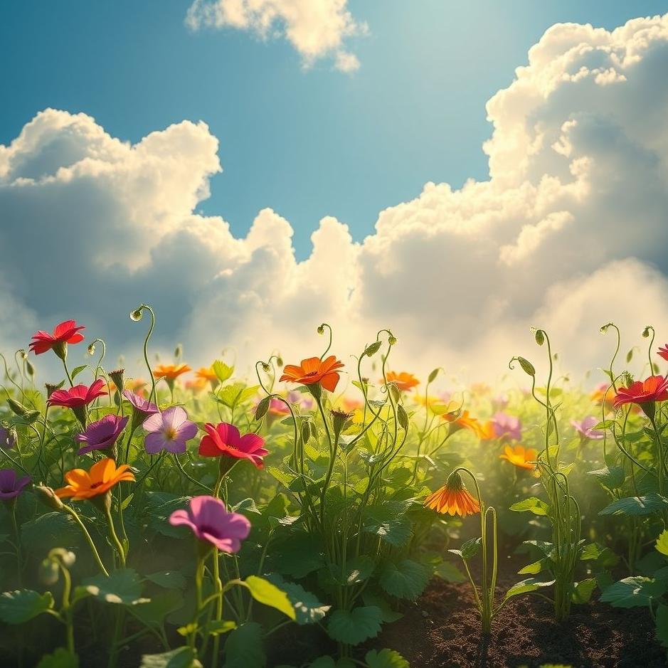 Dream : In a bean garden in a dream