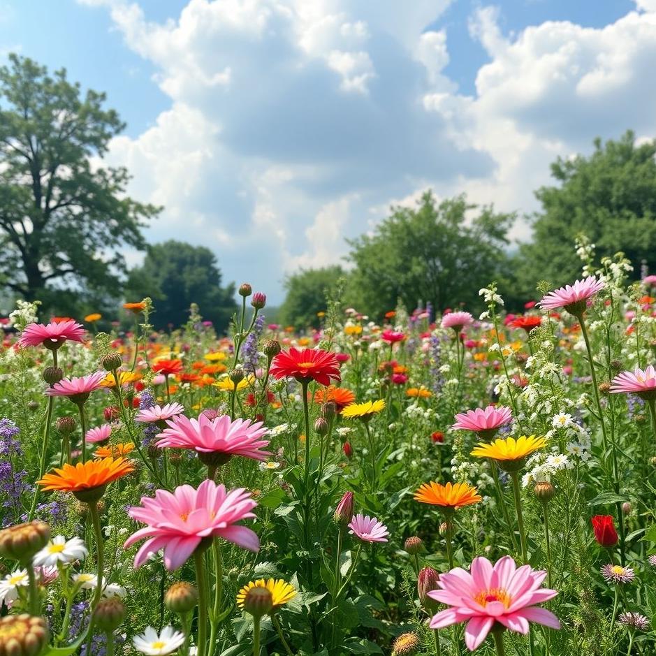 Dream : In a flower garden in a dream