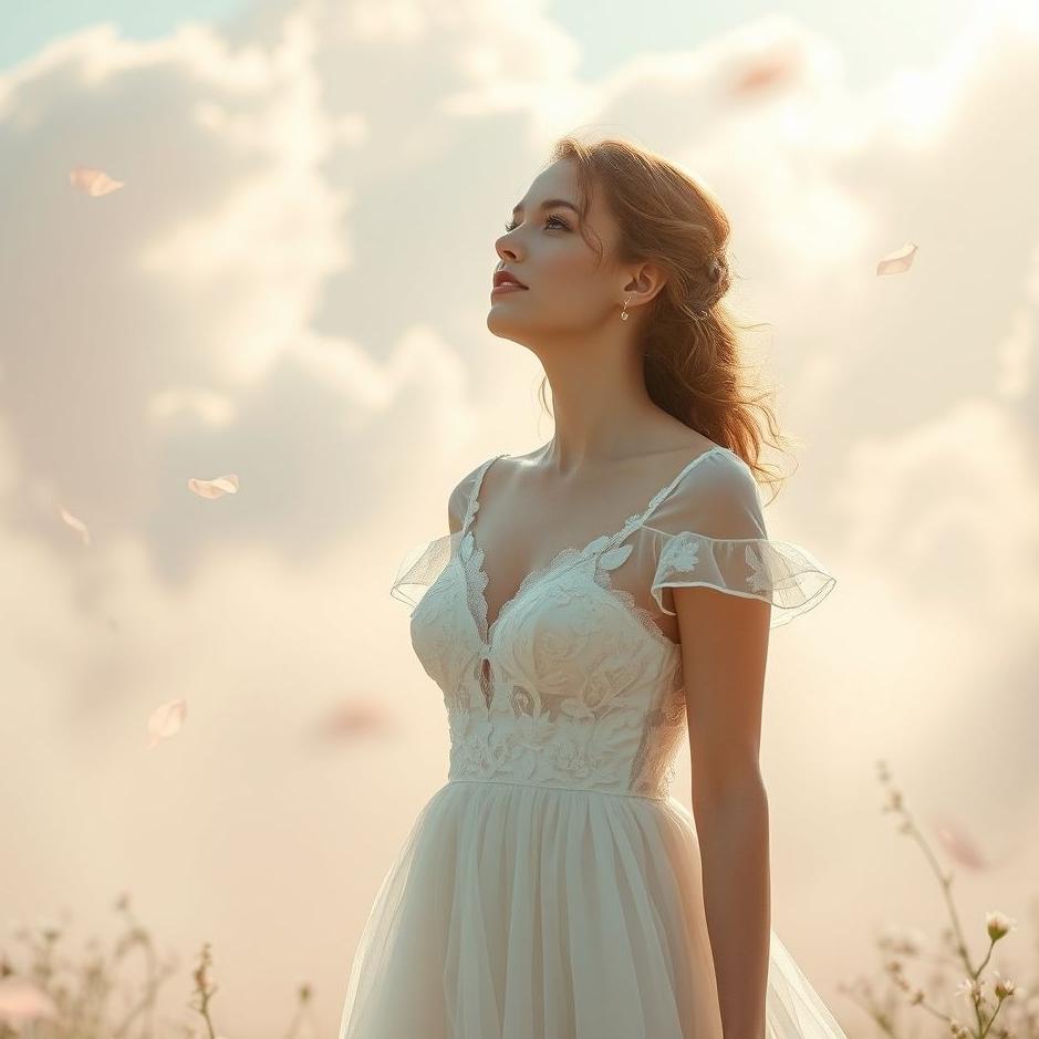 Dream : In a short wedding dress in a dream