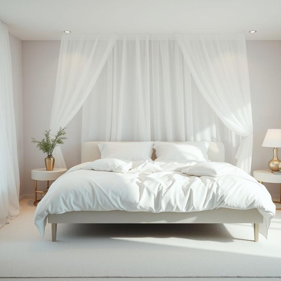 Dream : In a white bed in a dream