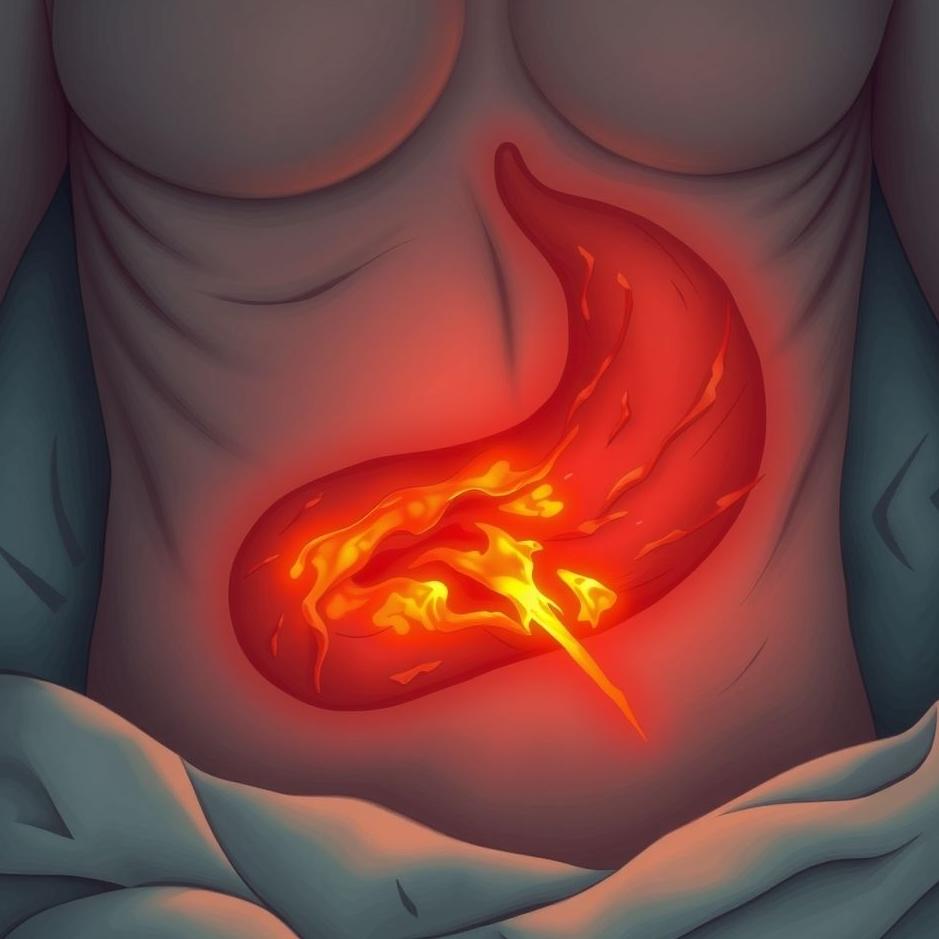 Dream : Inflamed wound on your stomach in a dream