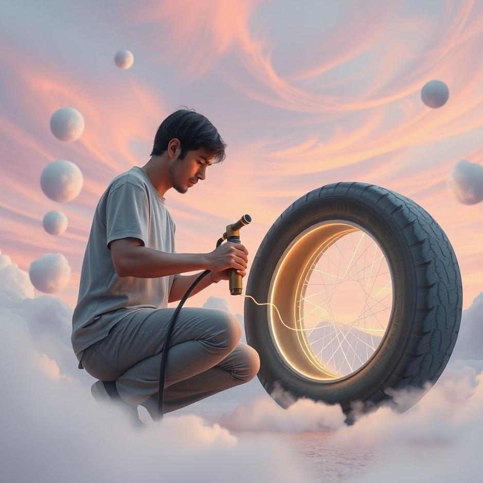 Dream : Inflating a tire in a dream