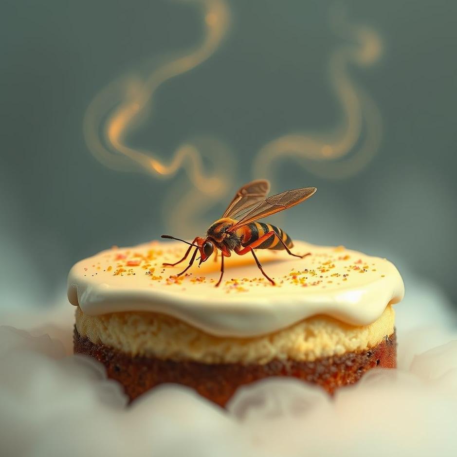 Dream : Insect coming out of a cake in a dream