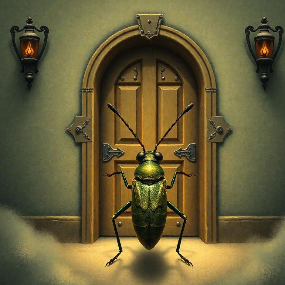 Dream : Insect in front of a door in a dream