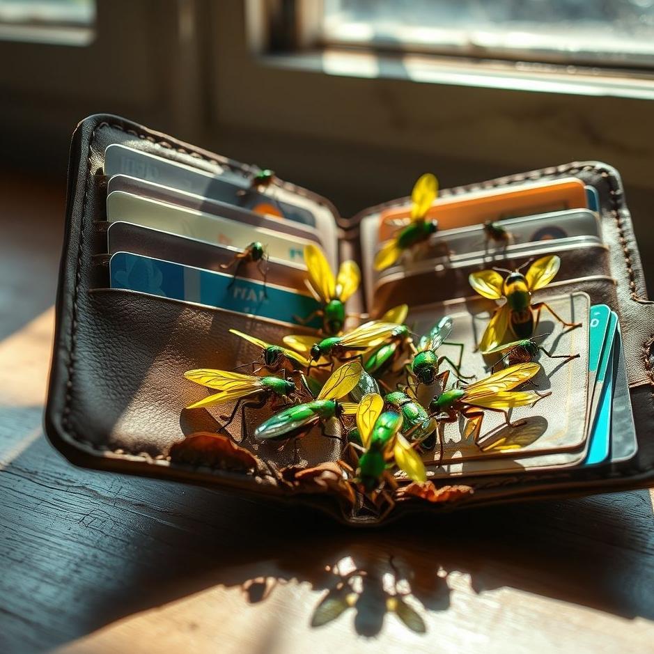 Dream : Insects in a wallet 