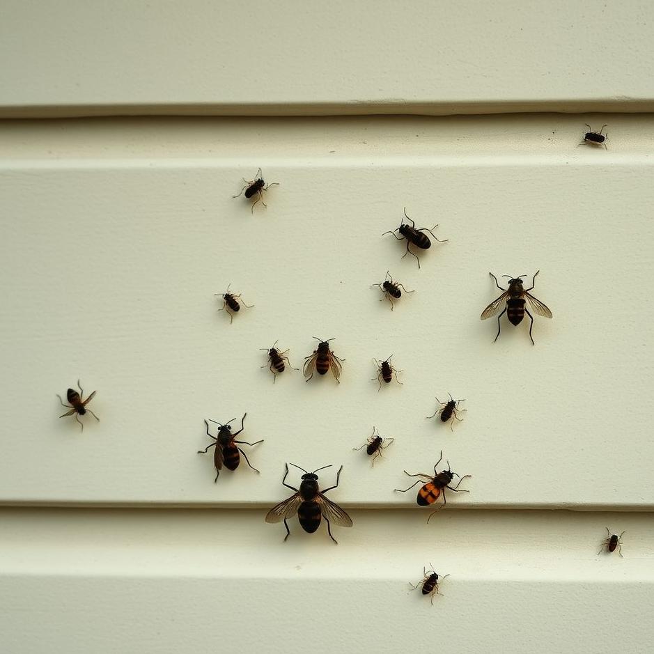 Dream : Insects on the wall of the house in a dream