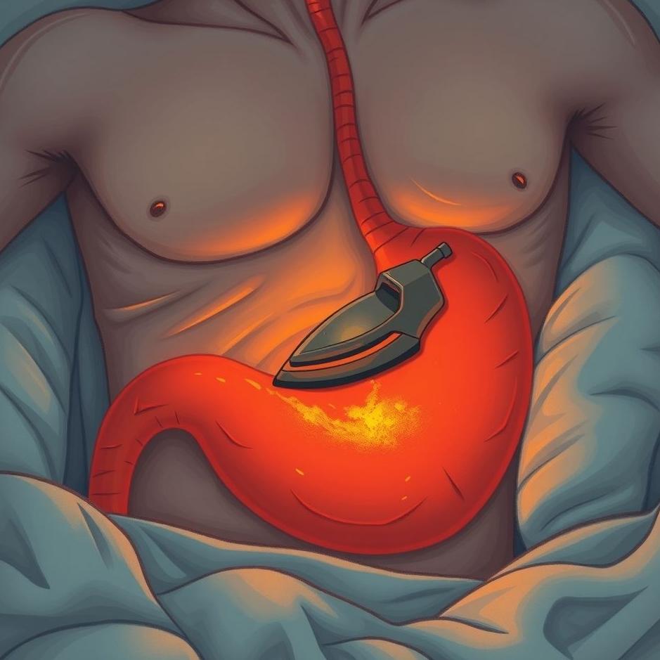 Dream : Iron stuck in your stomach in a dream