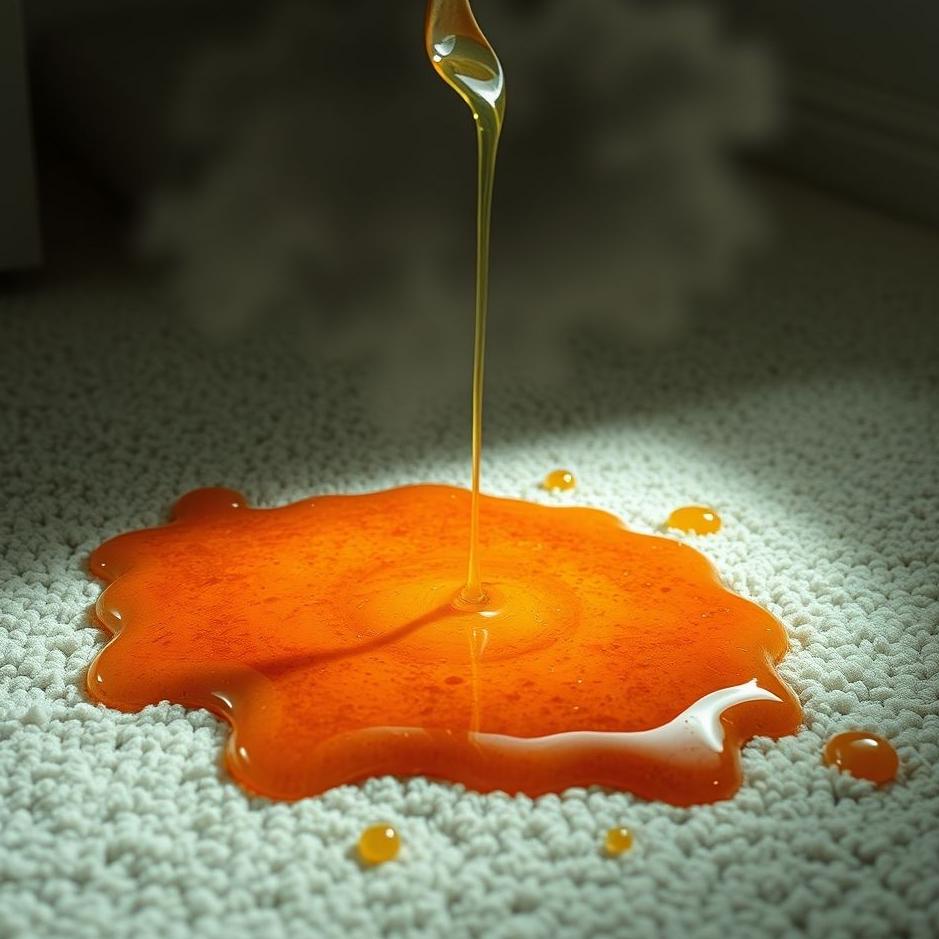 Dream : Jam spilled on the carpet in a dream