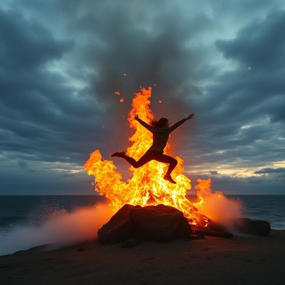 Dream : Jump from the fire on the dream