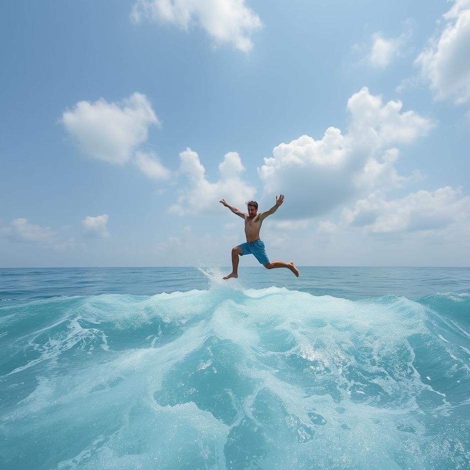 Dream : Jump from the top of the flowing water in the dream