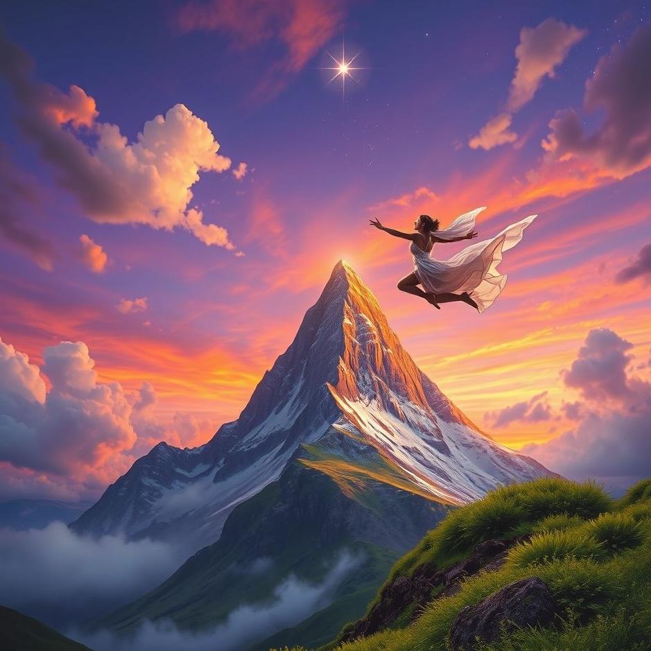 Dream : Jump to the mountain in the dream