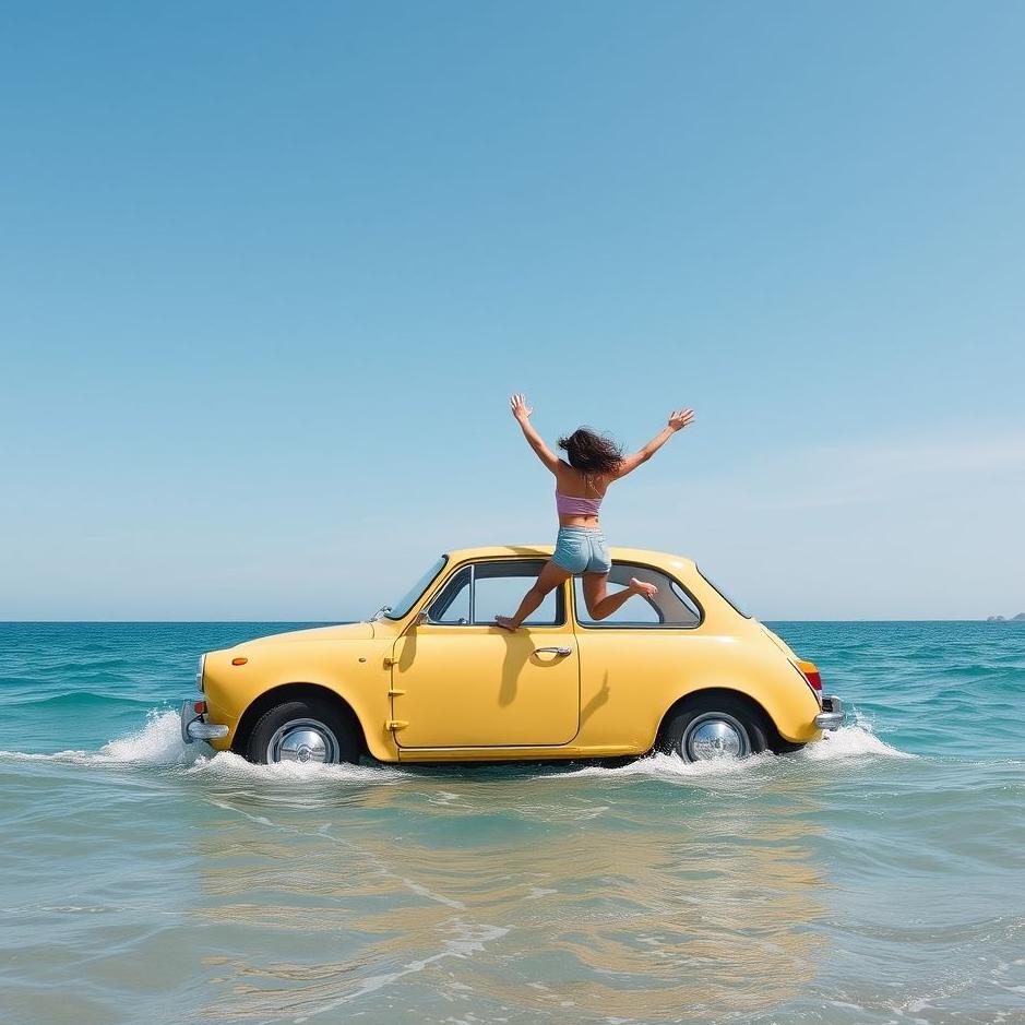 Dream : Jump to the sea by car