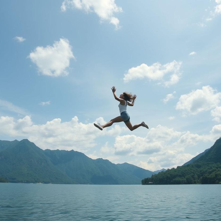 Dream : Jumping across in a dream