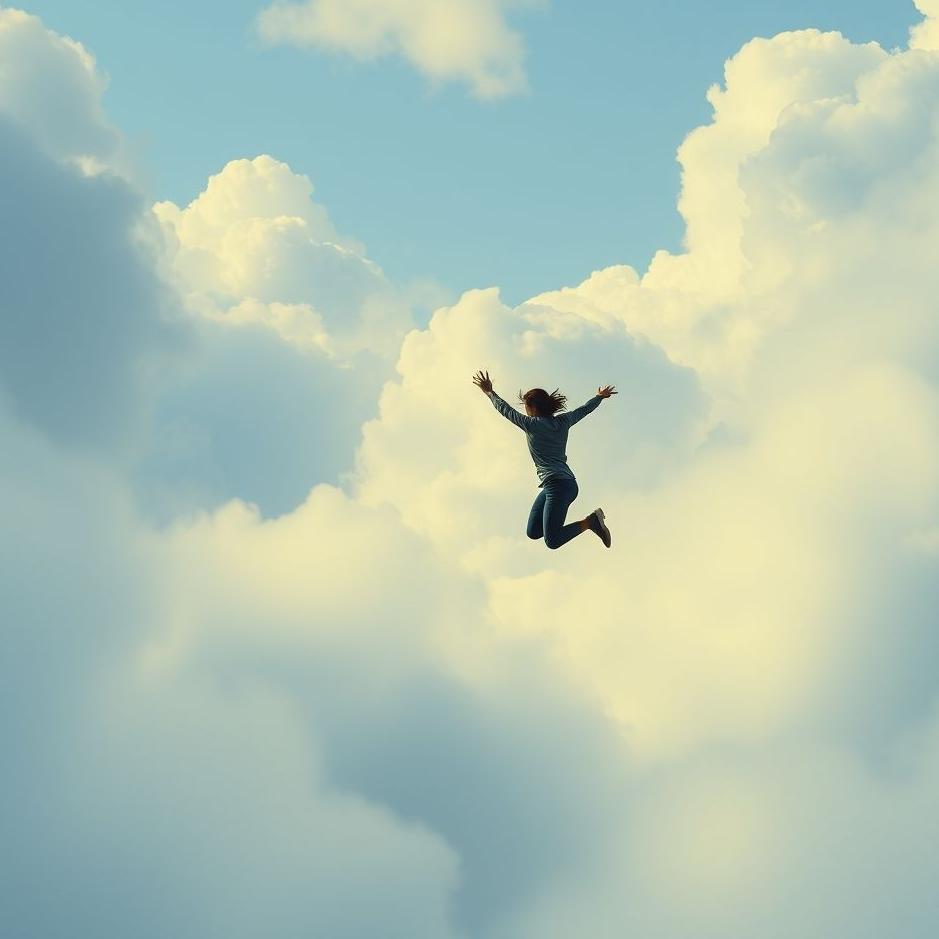 Dream : Jumping down from a balcony in a dream