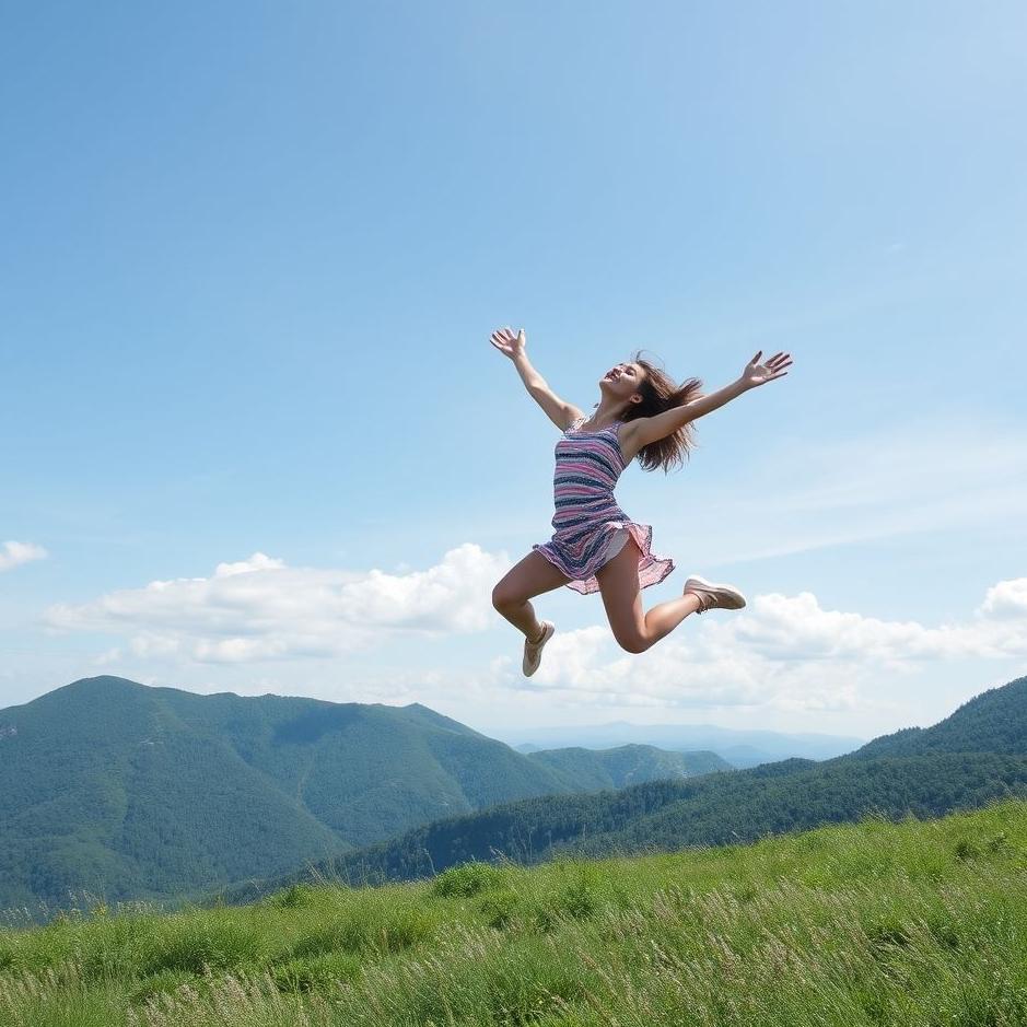 Dream : Jumping for joy in a dream