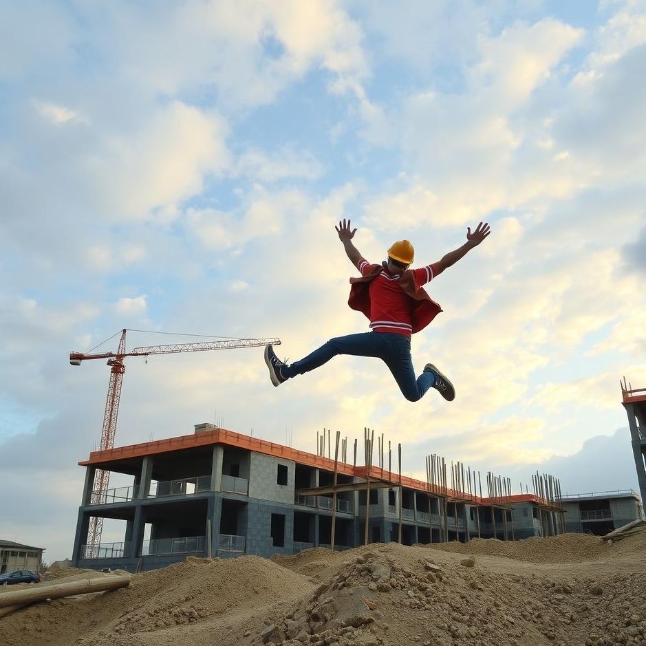 Dream : Jumping from a construction site in a dream