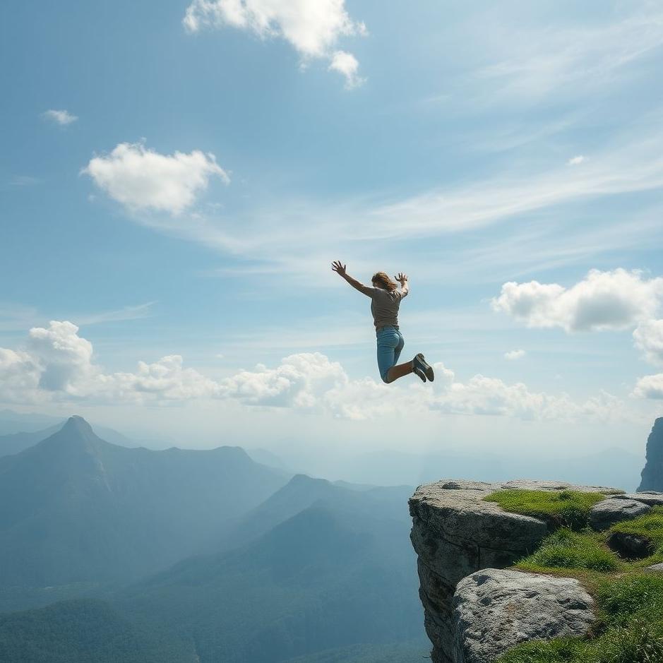 Dream : Jumping from a high place in a dream