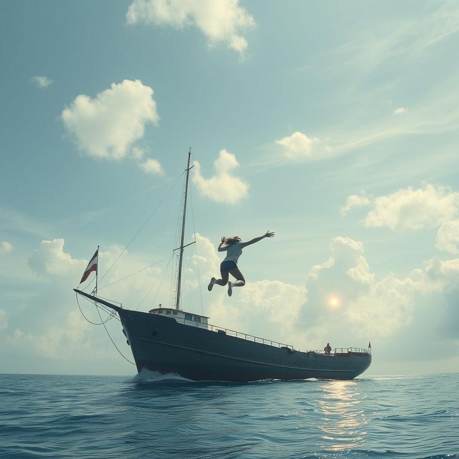 Dream : Jumping from a ship to land in a dream
