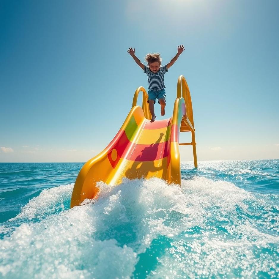 Dream : Jumping from a slide into the sea in a dream