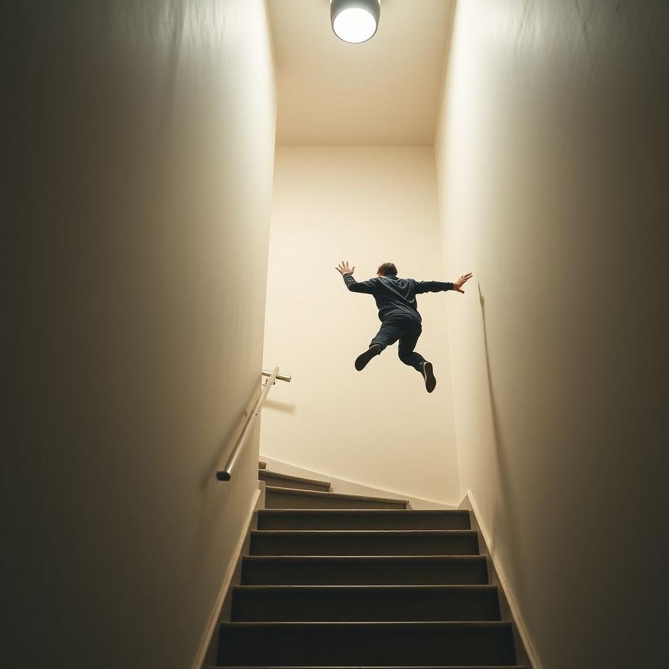 Dream : Jumping from a stairwell in a dream