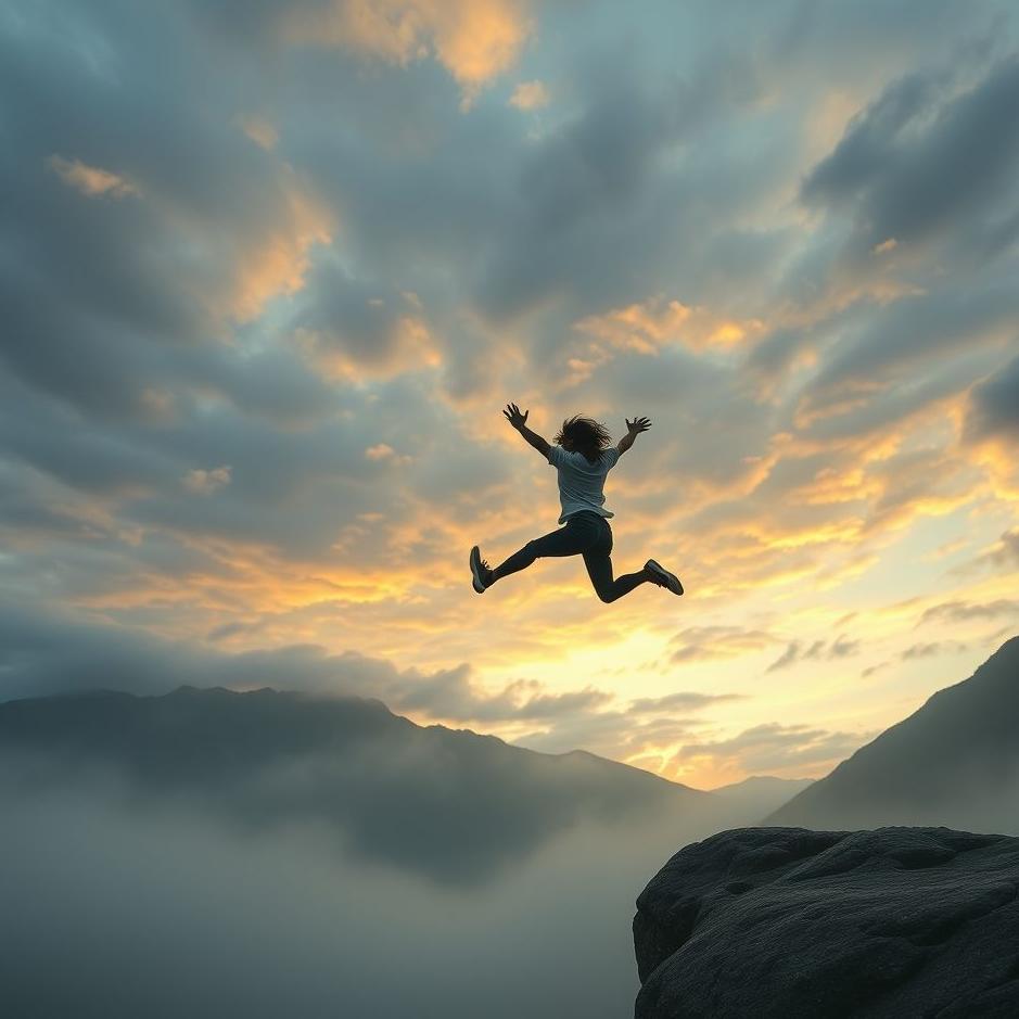 Dream : Jumping from fear in a dream