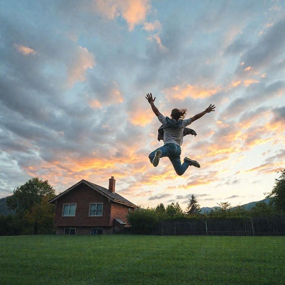 Dream : Jumping from home in a dream