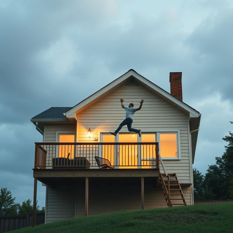 Dream : Jumping from the balcony of the house in a dream