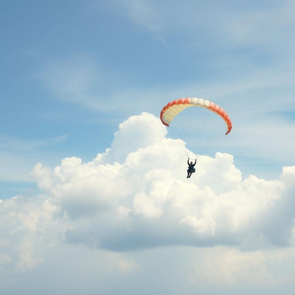 Dream : Jumping from the sky with a parachute in a dream