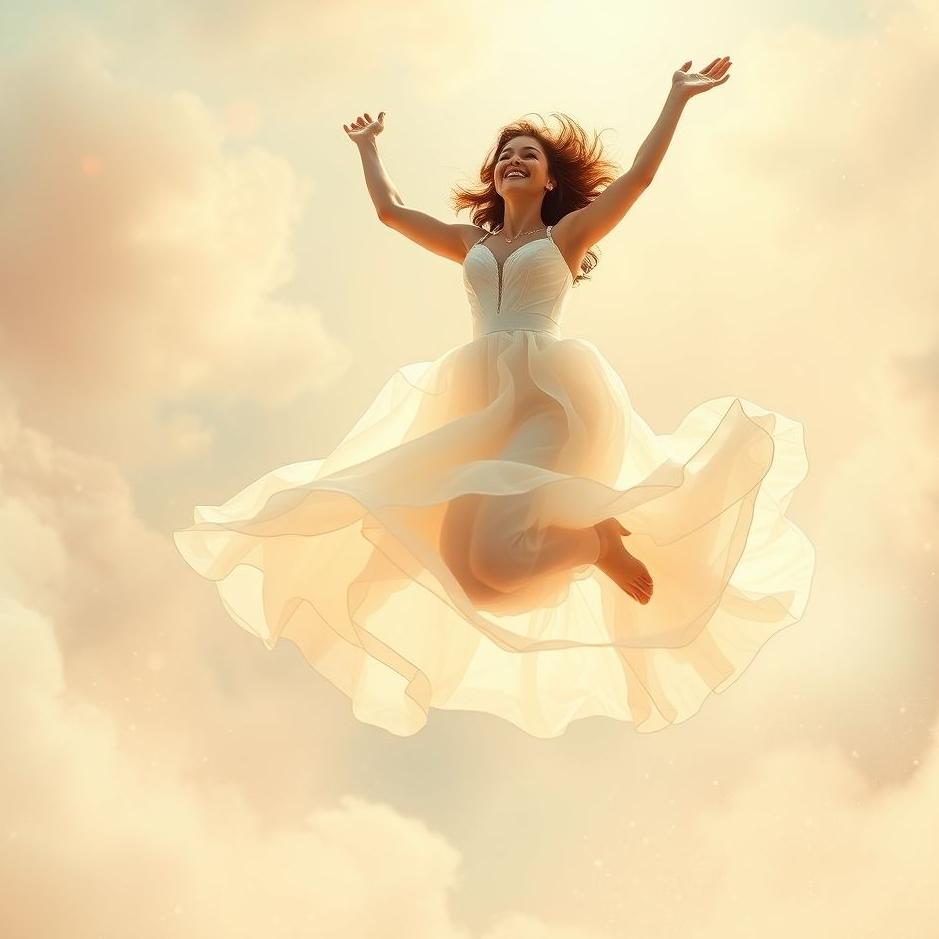 Dream : Jumping in a wedding dress in a dream