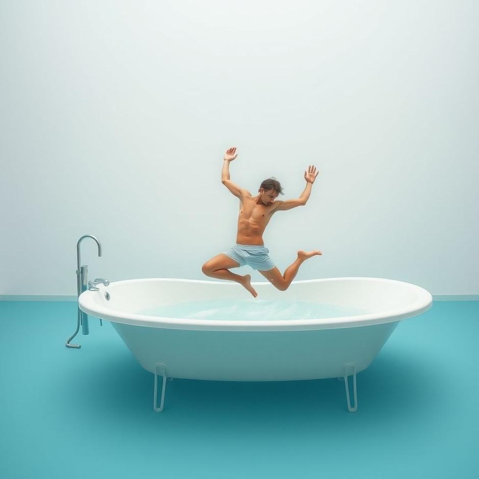 Dream : Jumping into a pool in a bath in a dream