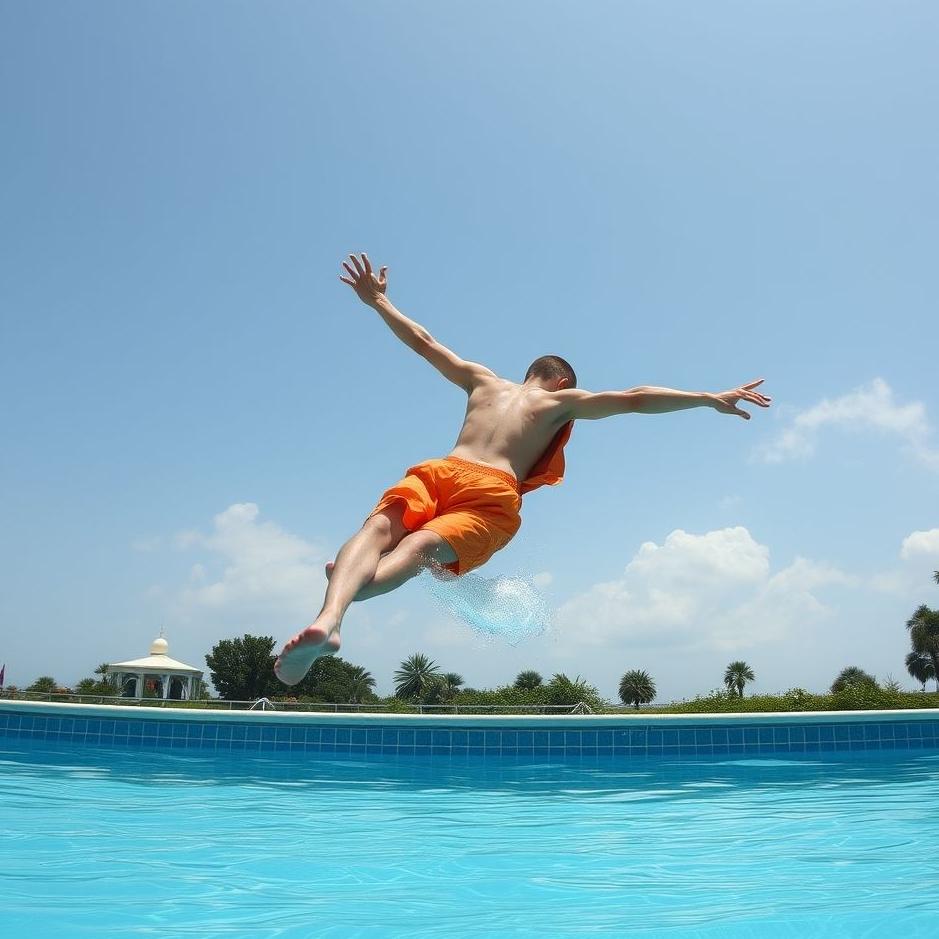 Dream : Jumping into a pool with clothes in your dream