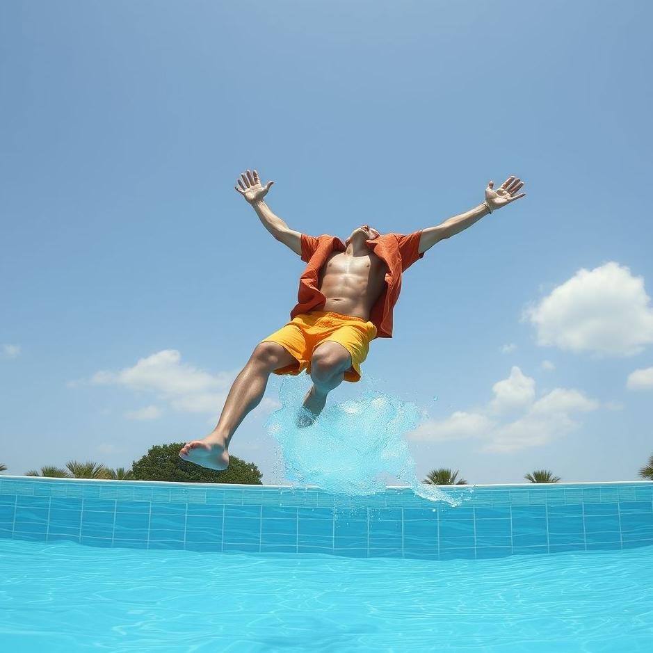Dream : Jumping into a pool with clothes on in a dream
