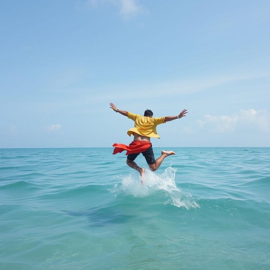 Dream : Jumping into the sea with clothes in a dream